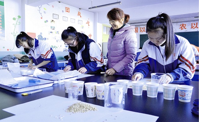 臨澤職教中心農學專業(yè)學生分揀種子實訓（張掖市教育局供稿）.jpg